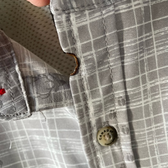 Canada Weather Gear Men's Short Sleeve Button Down Chest Zipper Pocket XL - Picture 7 of 7